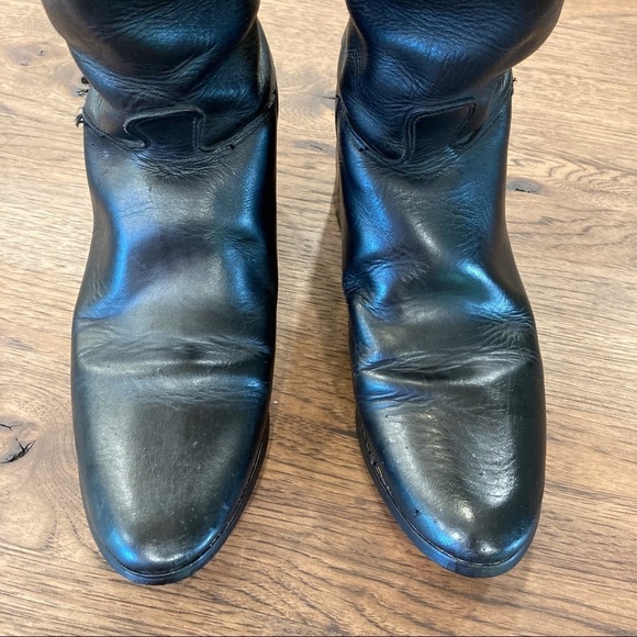 Black leather tall riding boots sz 9.5B - Picture 8 of 15